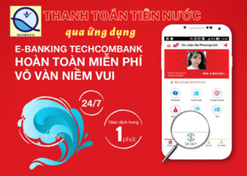 Công ty CP Nước sạch Quảng Ninh xin gửi tới Quý khách hàng hướng dẫn thanh toán tiền nước trên Smartphone qua tài khoản ngân hàng Techcombank.