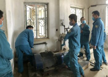 XNN Vân Đồn tổ chức tập huấn cấp nước sẵn sàng ứng phó với dịch bệnh Covid 19